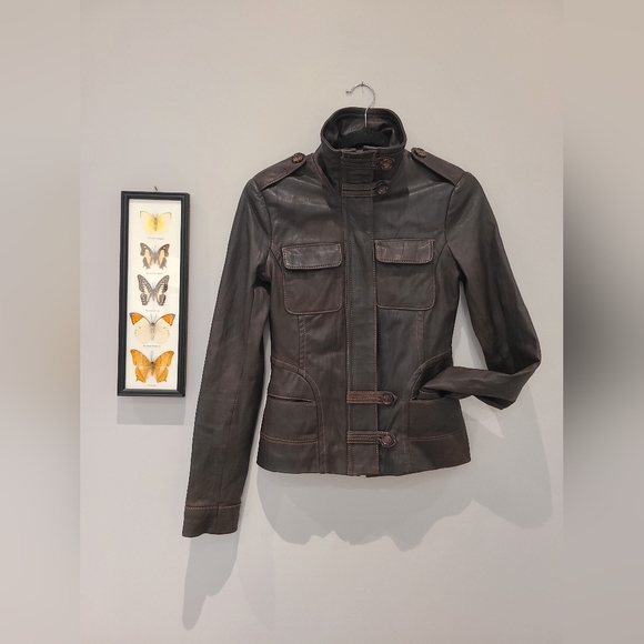 Danier Brown Leather Jacket - Picture 4 of 7